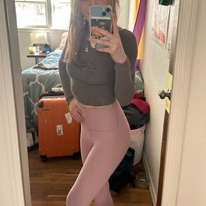 Lululemon pink peony leggings